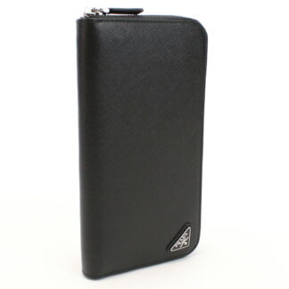 プラダ PRADA  長財布ラウンドファスナー ブランド サフィアーノ　メンズ　シンプル2ML317　QHH　F0002NERO ブラック　wallet-01