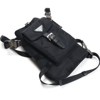 プラダ PRADA  ペット用品　犬 いぬ PRADA ペットグッズ 2YX003 ハーネス ロゴポーチ付　2DMI　F0002NERO ブラック pet-01