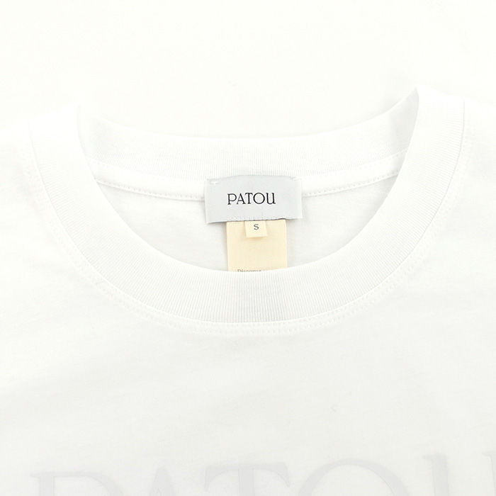 PATOU パトゥ 半袖 ロゴ Tシャツ JE1129999 001W ユニセックス ホワイト - 画像 (6)