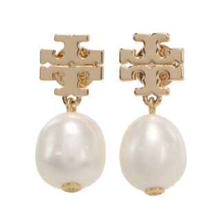 トリーバーチ TORY BURCH KIRA ピアス　ブランド122066　709TORY GOLD-IVORY ゴールド系 ホワイト系　accessory-01