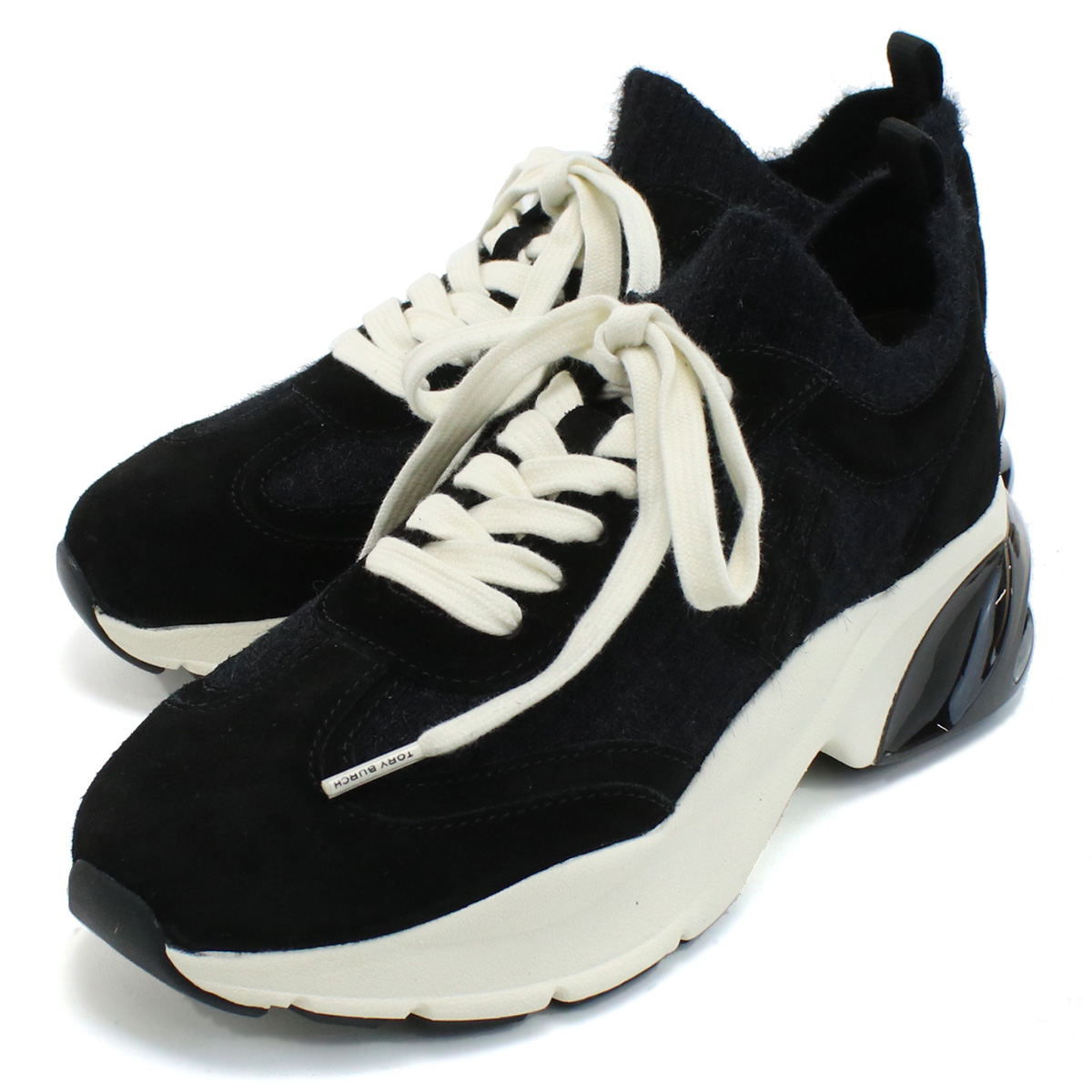 トリーバーチ TORY BURCH GOOD LUCK MOHAIR TRAINER スニーカー レディース ブランド148597 006PERFECT BLACK ブラック shoes-01