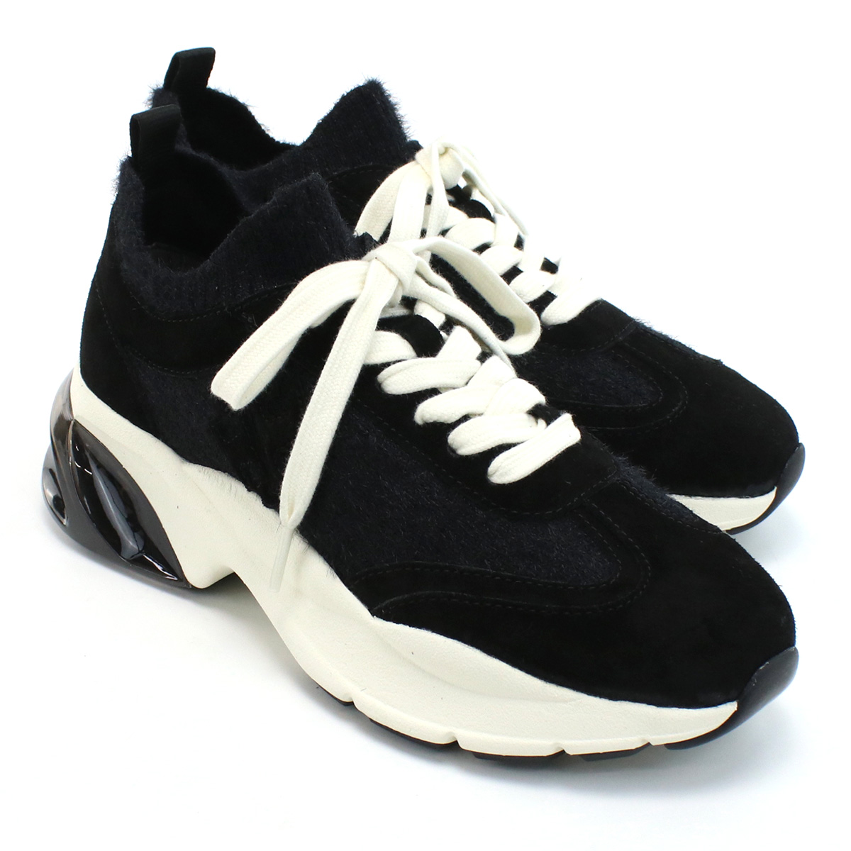 トリーバーチ TORY BURCH GOOD LUCK MOHAIR TRAINER スニーカー レディース ブランド148597 006PERFECT BLACK ブラック shoes-01 - 画像 (3)