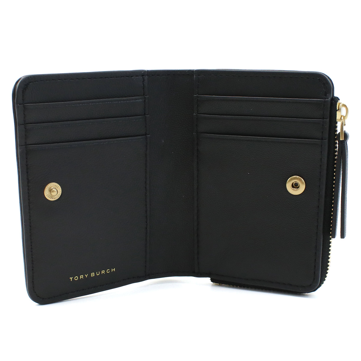 トリーバーチ TORY BURCH KIRA 二折財布小銭入付き ブランド 153121 001BLACK wallet-01 mini-01 - 画像 (8)
