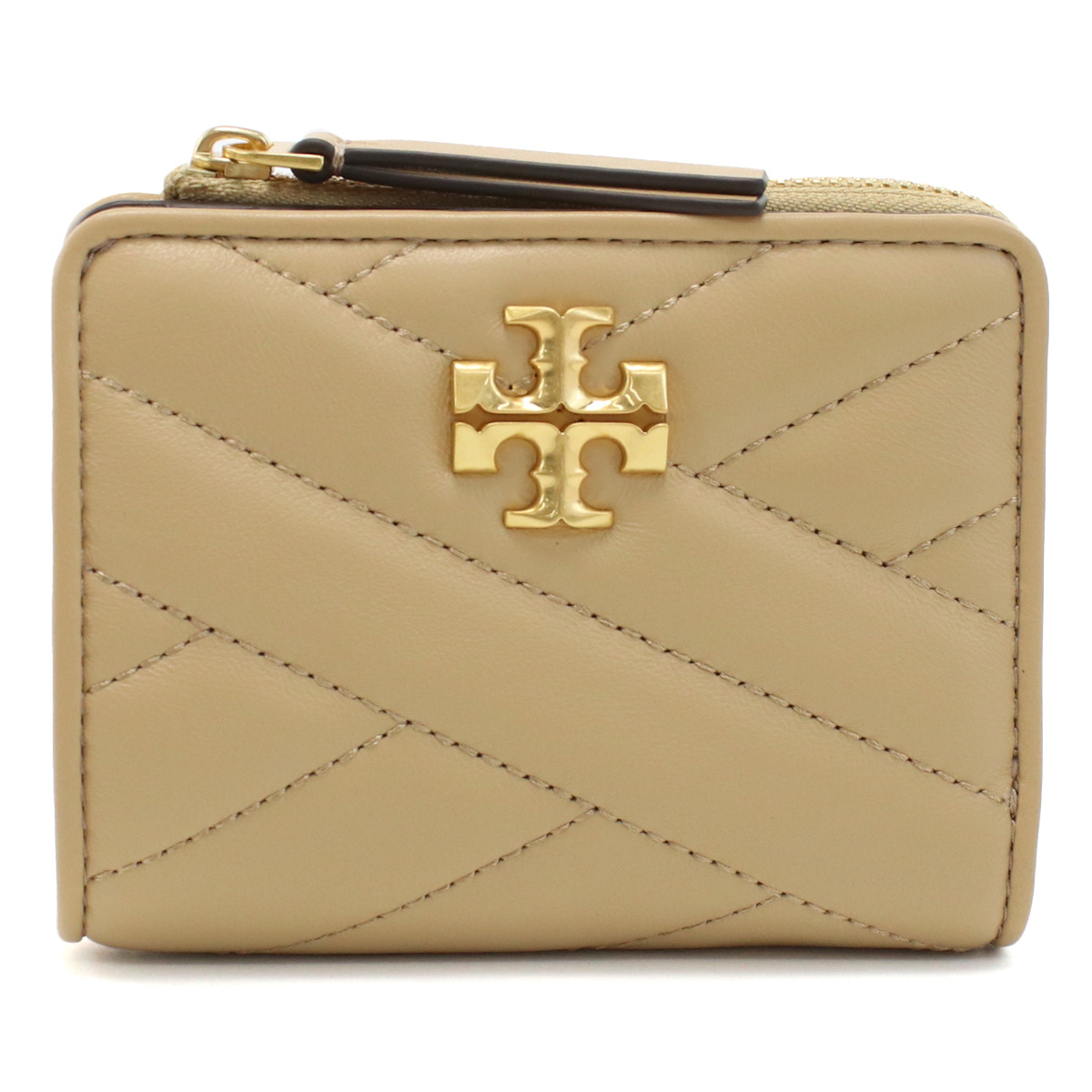 トリーバーチ TORY BURCH KIRA 二折財布小銭入付き ブランド 153121 250DESERT DUNE ベージュ系 wallet01 mini-01 - 画像 (2)