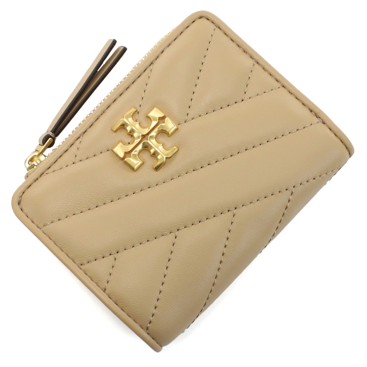 トリーバーチ TORY BURCH KIRA 二折財布小銭入付き ブランド 153121 250DESERT DUNE ベージュ系 wallet01 mini-01 - 画像 (5)
