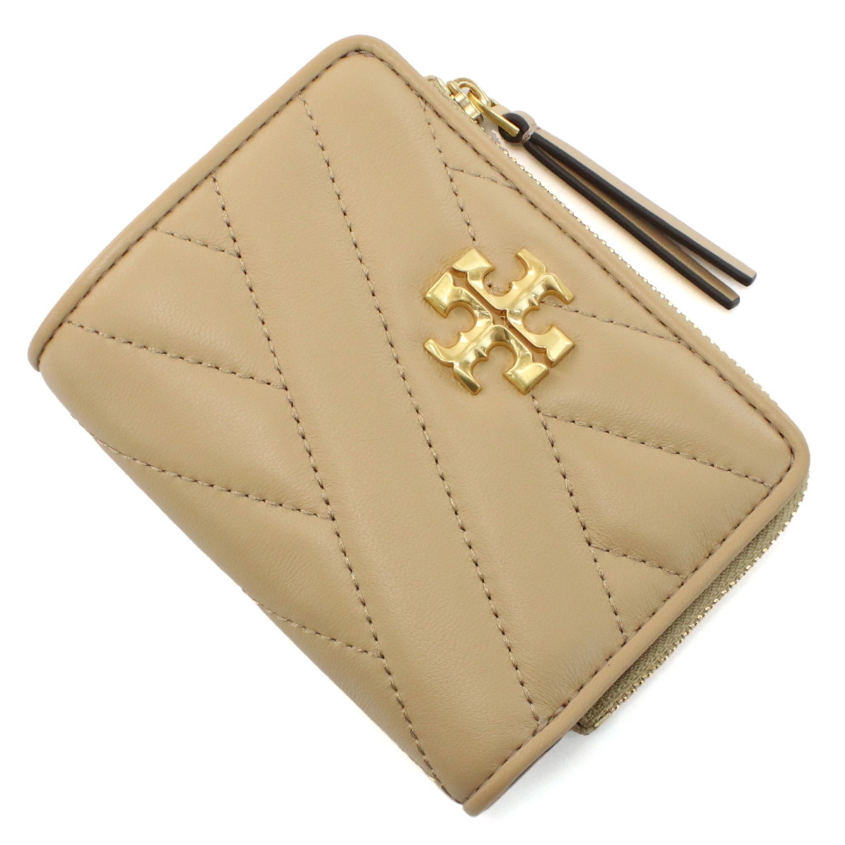 トリーバーチ TORY BURCH KIRA 二折財布小銭入付き ブランド 153121 250DESERT DUNE ベージュ系 wallet01 mini-01 - 画像 (6)
