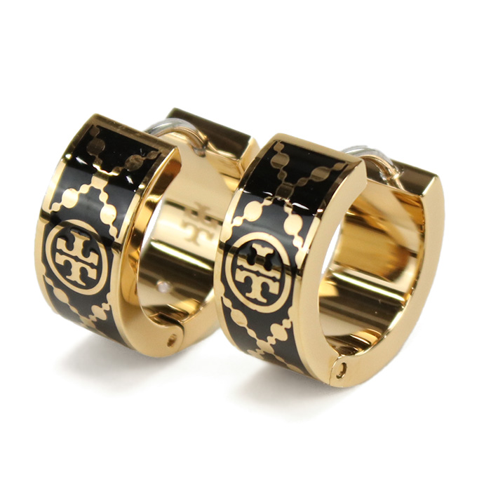 トリーバーチ TORY BURCH MILLER T MONOGRAM ピアス ブランド157223 720TORY GOLD ゴールド系 ブラック accessory-01 - 画像 (2)