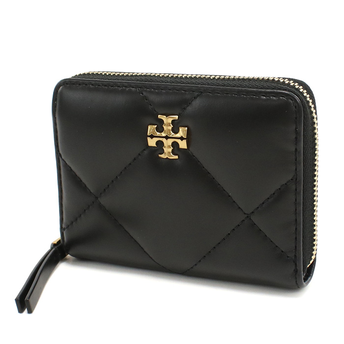 TORY BURCH トリーバーチ ラウンドファスナー 折財布 159791 001 KIRA DIAMOND QUILT レディース ブラック - 画像 (3)