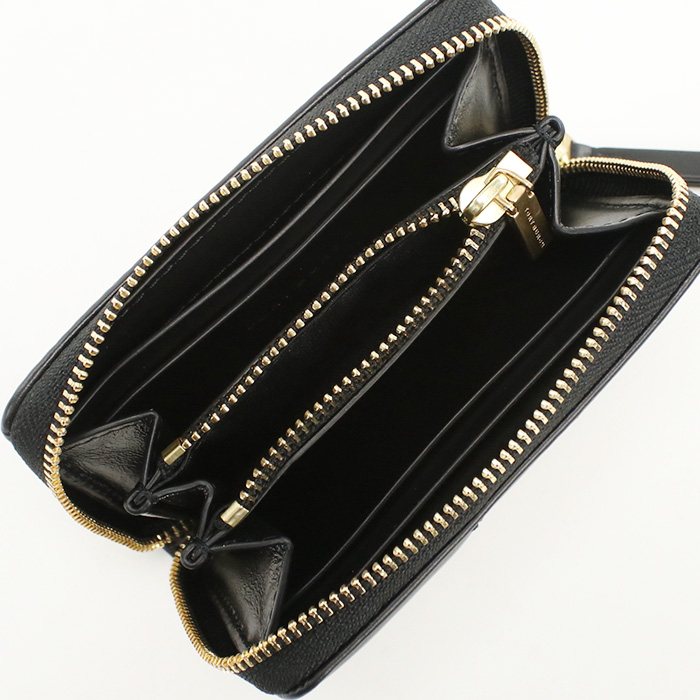 TORY BURCH トリーバーチ ラウンドファスナー 折財布 159791 001 KIRA DIAMOND QUILT レディース ブラック - 画像 (6)