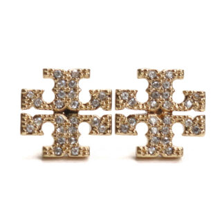 トリーバーチ TORY BURCH KIRA PAVE STUD EARRING ピアス ブランドアクセサリー53423　783TORY GOLD/NEW IVORY ゴールド系 accessory-01