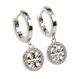 トリーバーチ TORY BURCH MILLER ピアス　ブランド87041　042TORY SILVER-CRYSTAL シルバー系　accessory-01