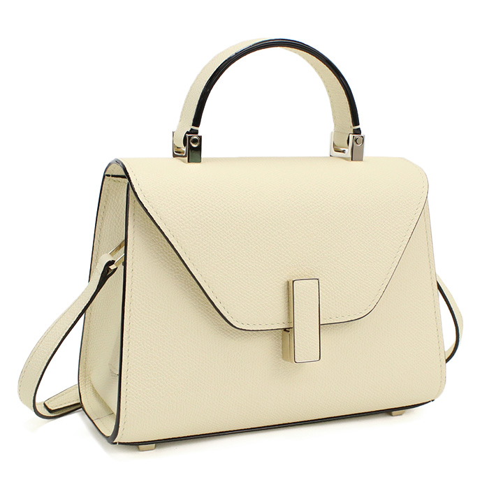 ヴァレクストラ VALEXTRA マイクロ イジィデ MICRO ISIDE ハンドバッグ 2WAY ショルダー V5E23 028 000W ホワイト系