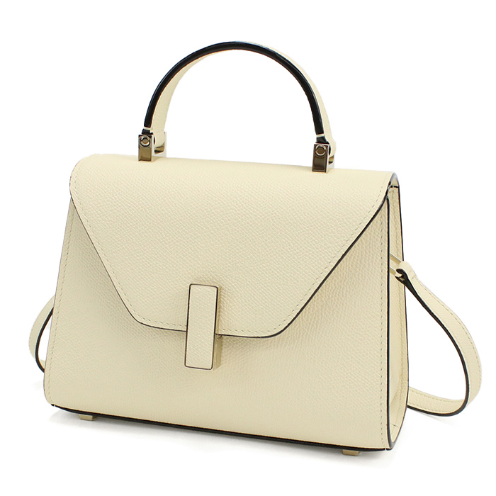 ヴァレクストラ VALEXTRA マイクロ イジィデ MICRO ISIDE ハンドバッグ 2WAY ショルダー V5E23 028 000W ホワイト系 - 画像 (3)