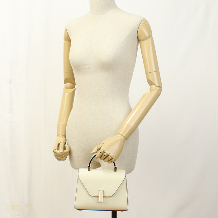 ヴァレクストラ VALEXTRA マイクロ イジィデ MICRO ISIDE ハンドバッグ 2WAY ショルダー V5E23 028 000W ホワイト系 - 画像 (12)