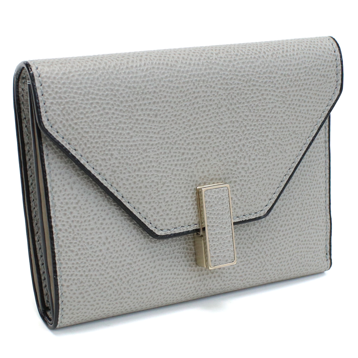 ヴァレクストラ VALEXTRA 三折財布小銭入付き イジィデ ウォレットV9E05 028 00CEグレー系 wallet-01 mini-01