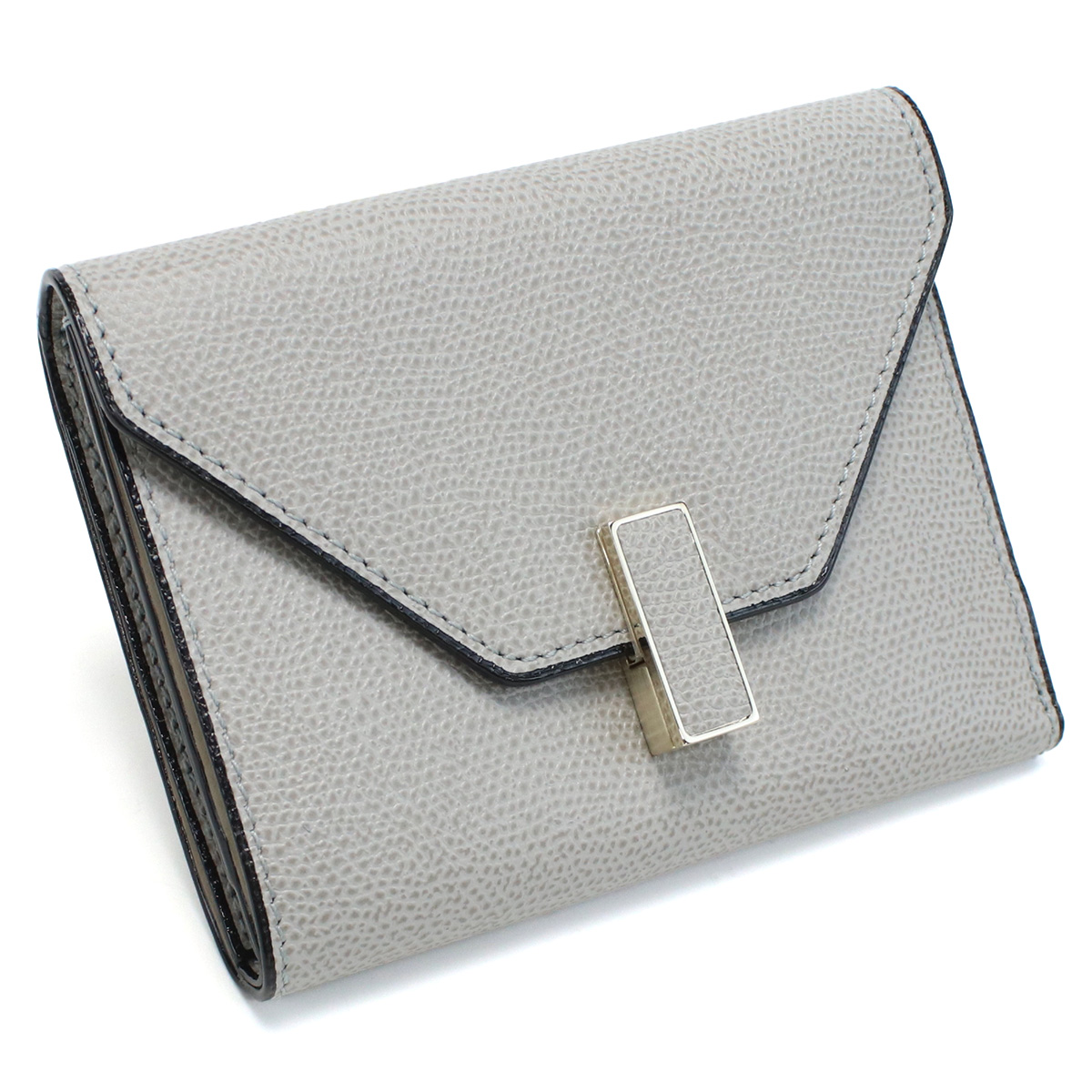 ヴァレクストラ VALEXTRA 三折財布小銭入付き イジィデ ウォレットV9E05 028 00CEグレー系 wallet-01 mini-01 - 画像 (4)