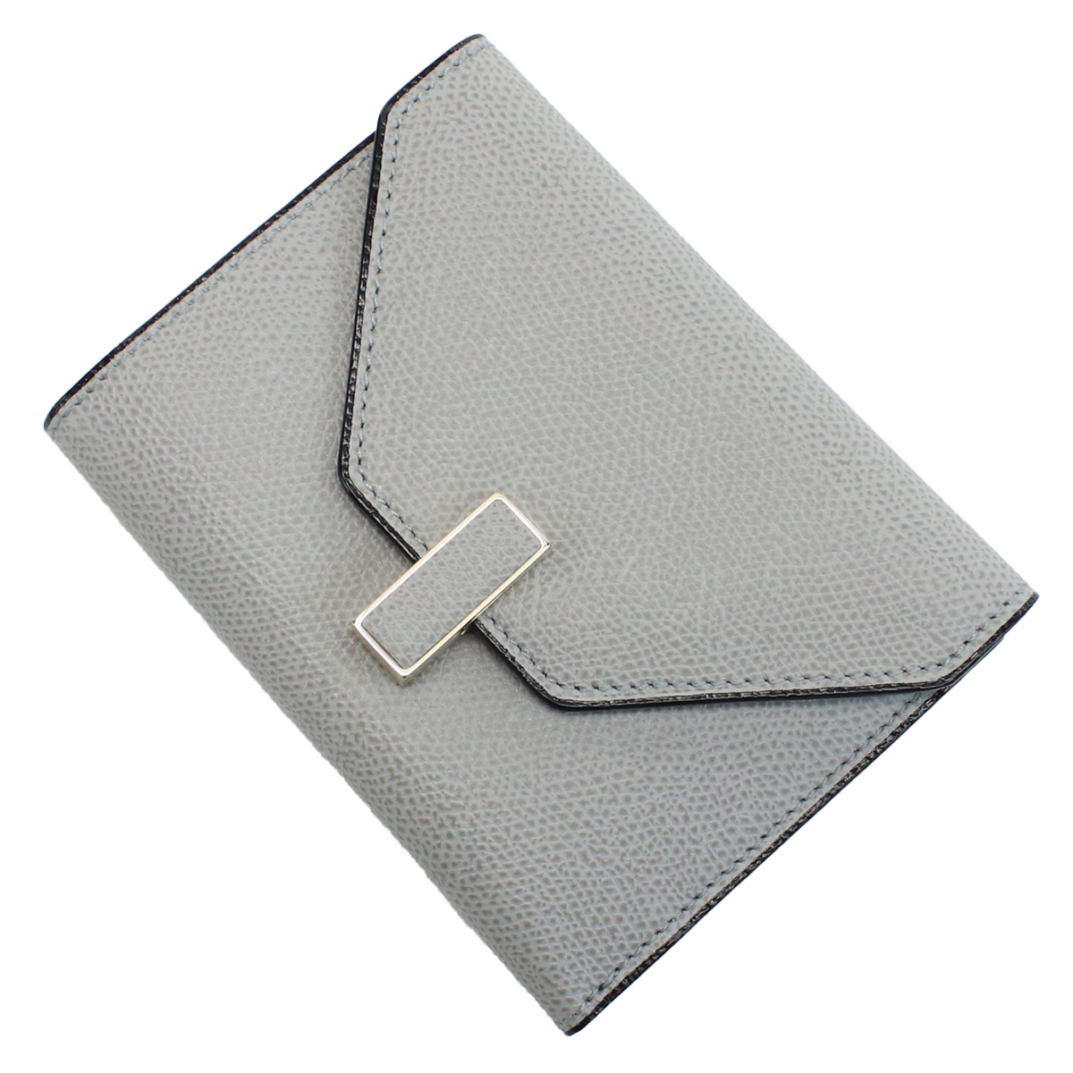 ヴァレクストラ VALEXTRA 三折財布小銭入付き イジィデ ウォレットV9E05 028 00CEグレー系 wallet-01 mini-01 - 画像 (6)